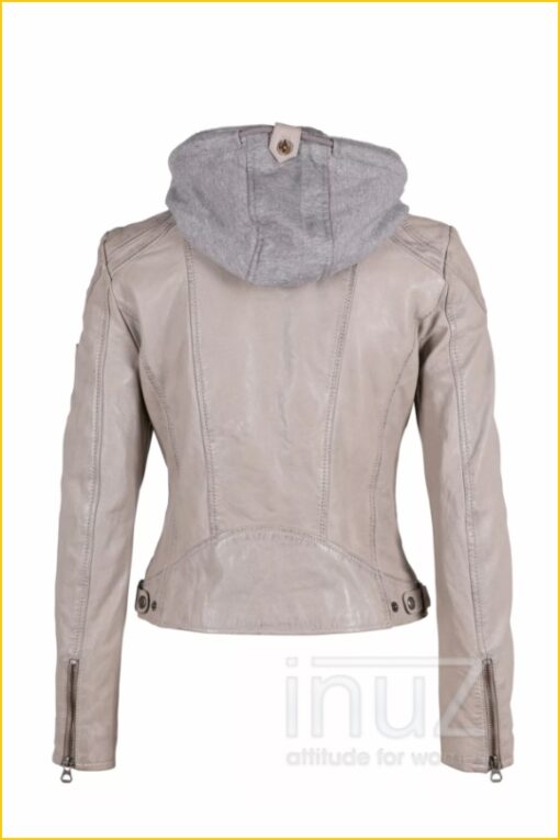 Leren jas M0014277 -GIP220004 silver grey