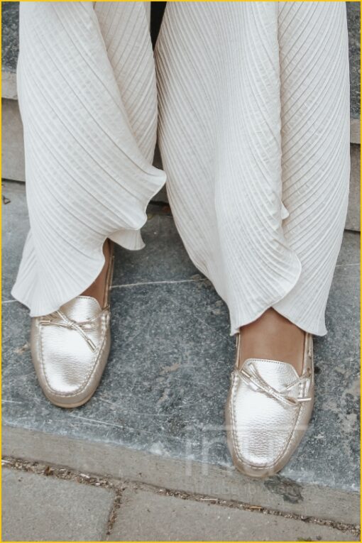 Mocassin met veter - BAB220013 goud - Afbeelding 3