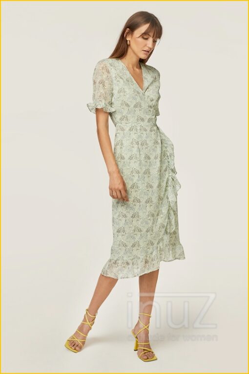 Jurk Rosy ss -FRE220010 groen - Afbeelding 2