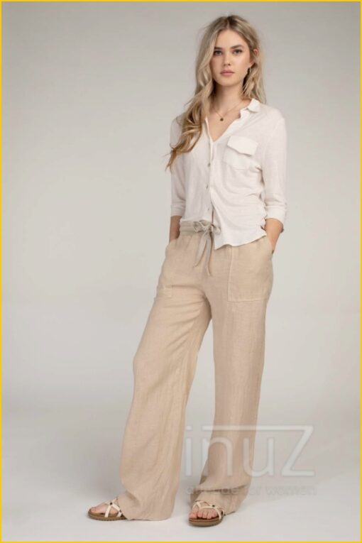 Blouse Twilight - MOS220027 sand solid - Afbeelding 3