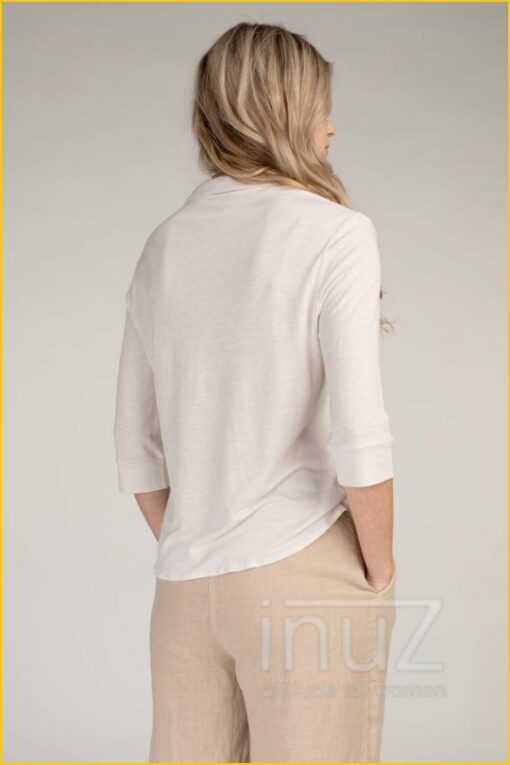 Blouse Twilight - MOS220027 sand solid - Afbeelding 4