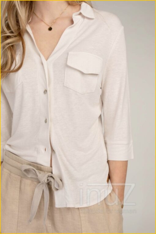 Blouse Twilight - MOS220027 sand solid - Afbeelding 6