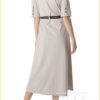 Jurk lang 3/4 mouw - ZIP220007 zand