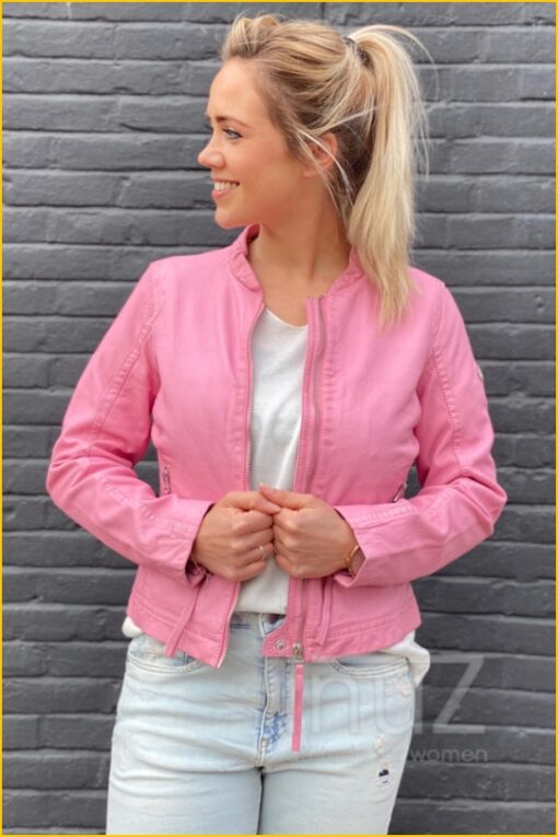 Leren jas -GIP220002 rose