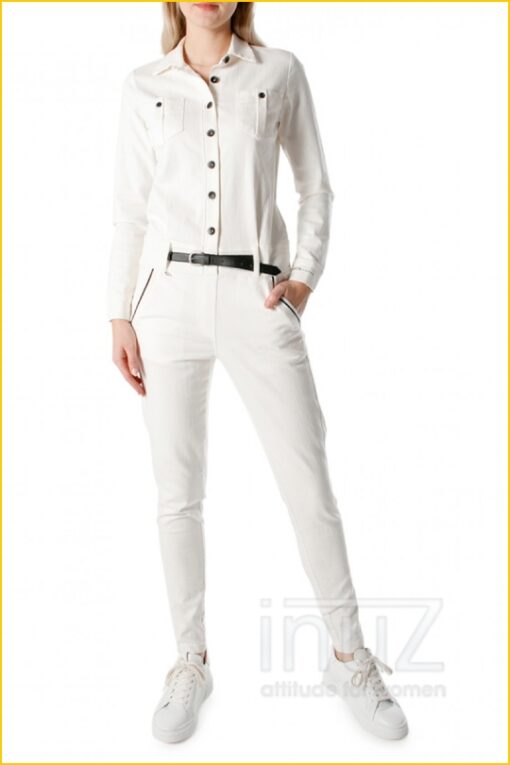 Jumpsuit jeans - ZIP220005 off-white
