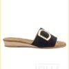 Slipper met gesp suede - BAB220001 zwart