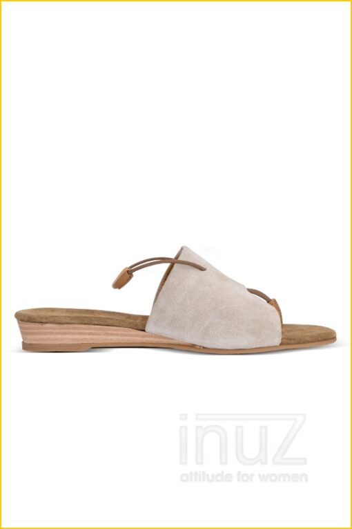 Slipper met veter suede - BAB220006 Sand