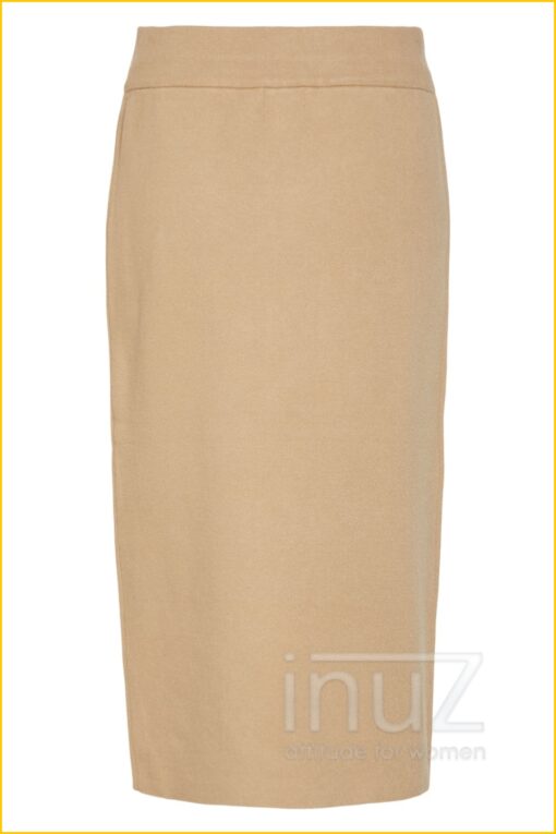 OBJDANITZA HW KNIT MIDI SKIRT-OBJ220025 beige