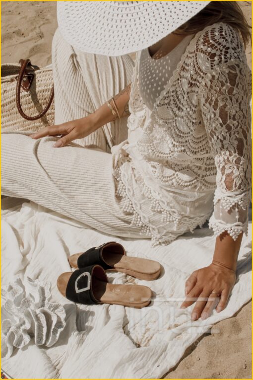 Slipper met gesp suede - BAB220001 zwart - Afbeelding 7