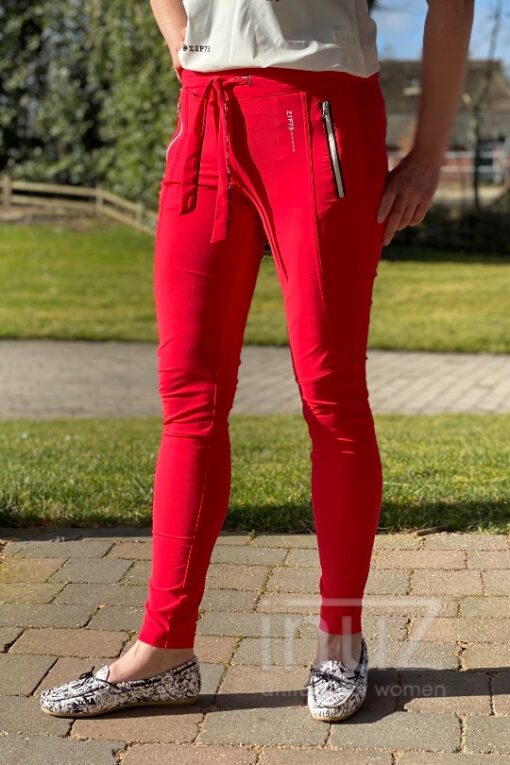 Broek ritsje rood -ZIP210013 rood