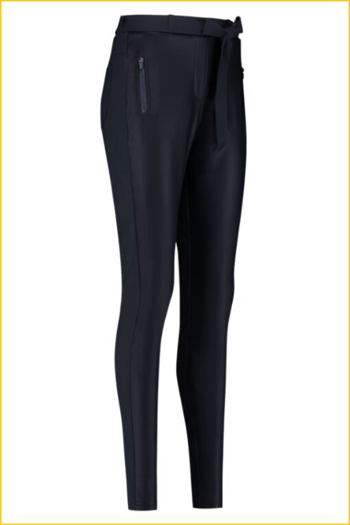 Studio Anneloes - Broek Margot faux leather - STU220058 dark blue - Afbeelding 2