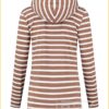Hoodie - HEL210006- camel ecru
