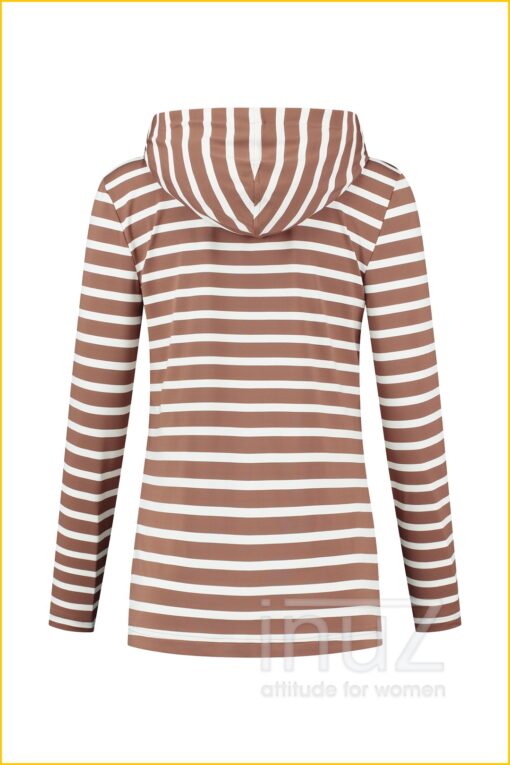 Hoodie - HEL210006- camel ecru - Afbeelding 3
