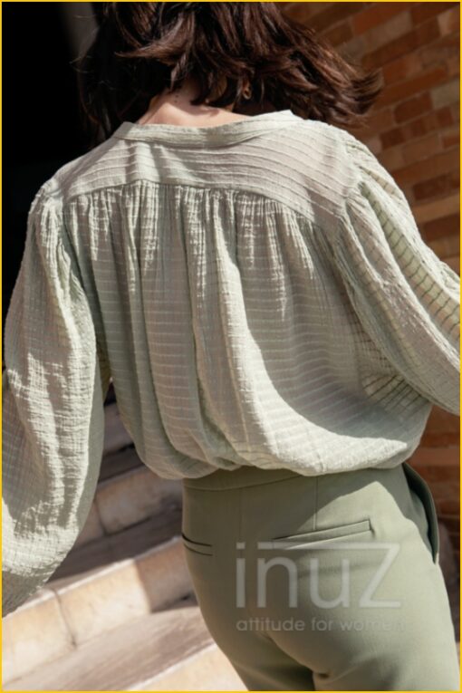 Aaiko - Blouse Soya vis -AAI220008 groen - Afbeelding 3
