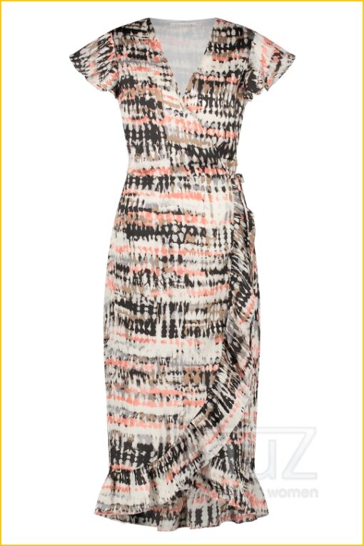 Jurk rosy midi -FRE220013 coral - Afbeelding 2