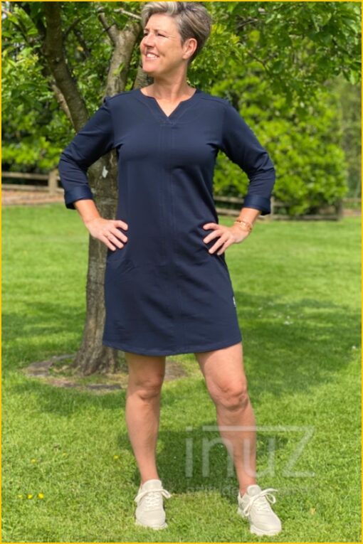 Sweatdress - MAR210010- blauw - Afbeelding 3