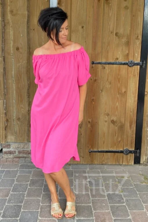 Inuz - Jurk Sala -INU220136 fuchsia - Afbeelding 2
