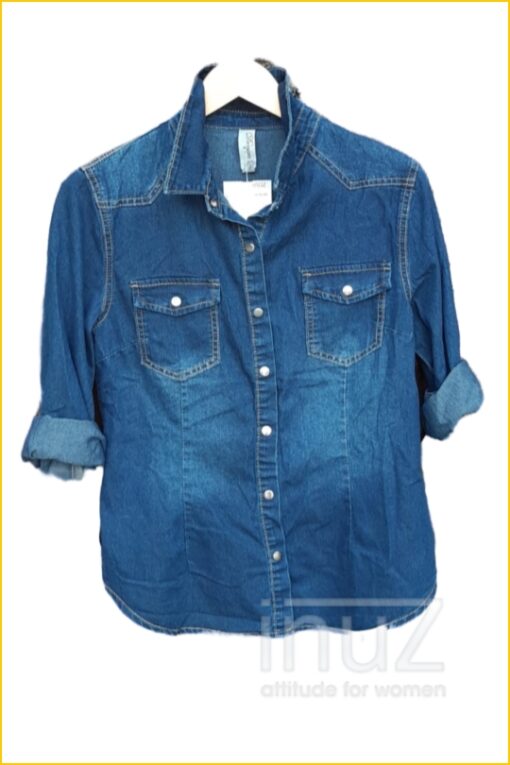 Jeansblouse -BHA220104 blauw