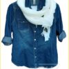 Jeansblouse -BHA220104 blauw