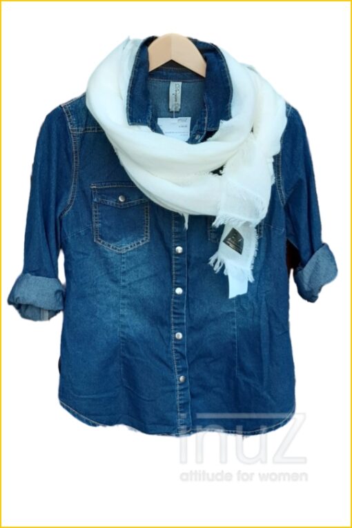 Jeansblouse -BHA220104 blauw