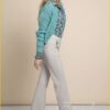 Pantalon Flair pijp - STU210116 greige/darkblue