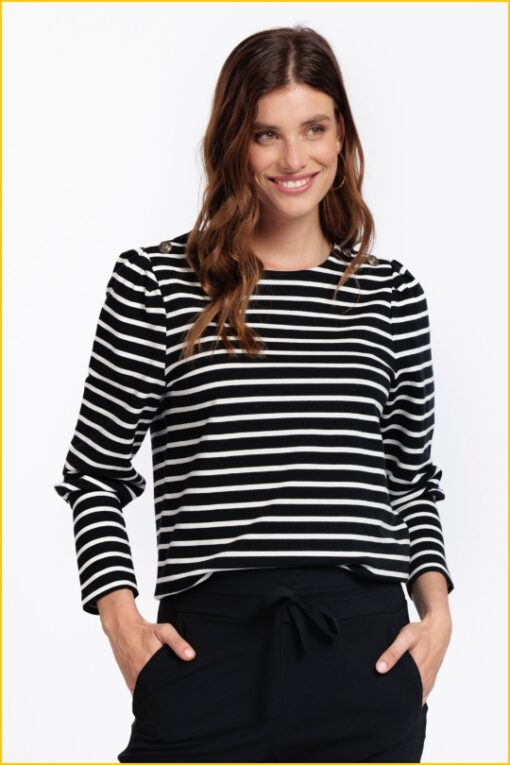 Sweater Taylor strip - STU220059 black/white