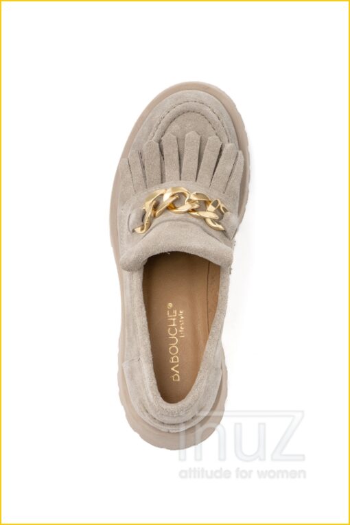 Loafer met goud schakel - BAB220012 beige - Afbeelding 3