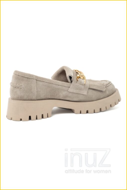 Loafer met goud schakel - BAB220012 beige - Afbeelding 2