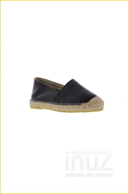 Espadrille - TAN210011- zwart leer