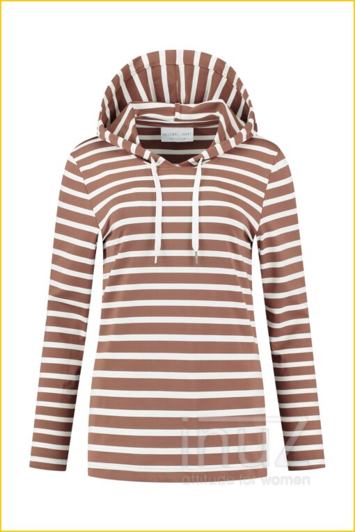 Hoodie - HEL210006- camel ecru - Afbeelding 2