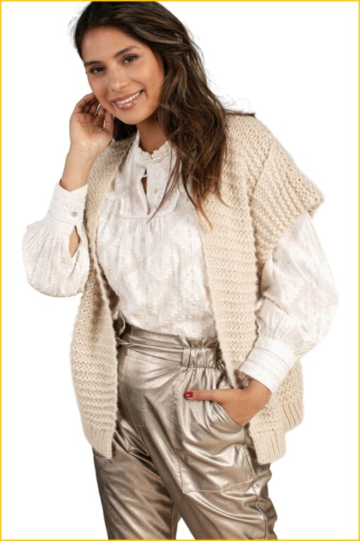 Aaiko - Gilet Bo wp - AAI220039 cream