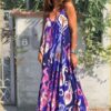 Inuz - Jurk Tea print - INU220149 blue