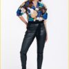 Studio Anneloes - Broek Margot faux leather - STU220058 dark blue
