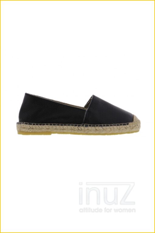 Espadrille - TAN210011- zwart leer