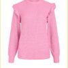 Object Geplooid gebreide trui begonia pink