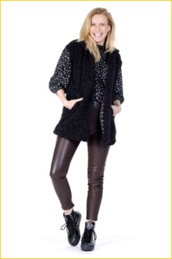 Sneakerdresses Teddy jacket long black