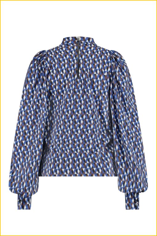 Studio Anneloes blouse beaulot diamond chestnut new cobalt (blauw)