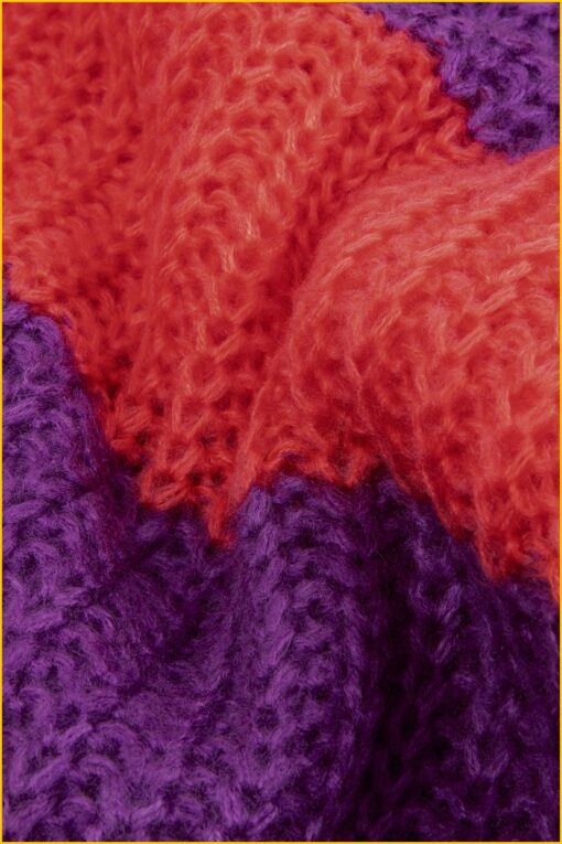 Ydence - Knitted sweater Frankie - YDE220021 coral/purple