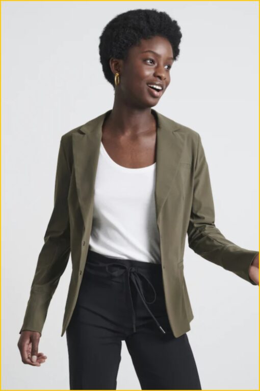 Jane Lushka Blazer Roma easy wear Technical Jersey Army
