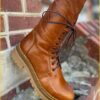 Babouche bootie Eva tabacco bruin