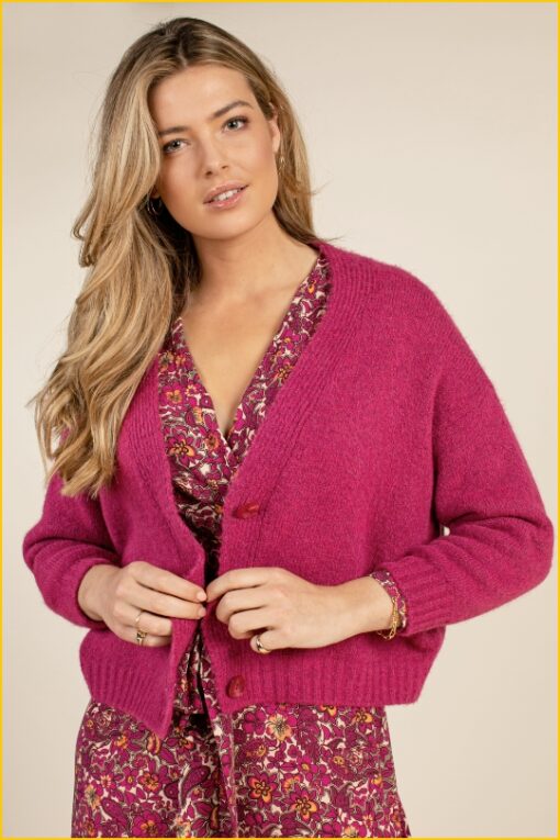 Aaiko - Cardigan Macumba - AAI220049 winter fuchsia