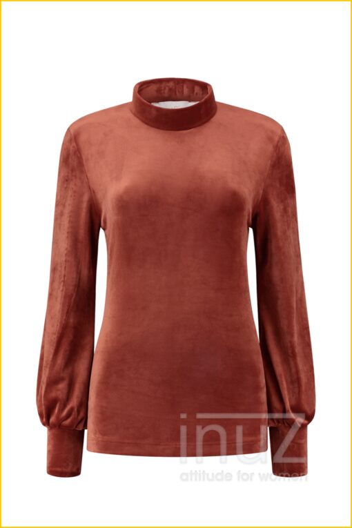 Coltrui velours -HEL210019 camel - Afbeelding 2