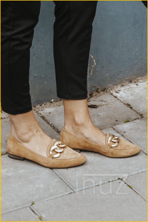 Mocassin met gouden ring - BAB220009 camel - Afbeelding 2
