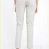 Broek Kylie crop ruit - FIU220006 soft grey check
