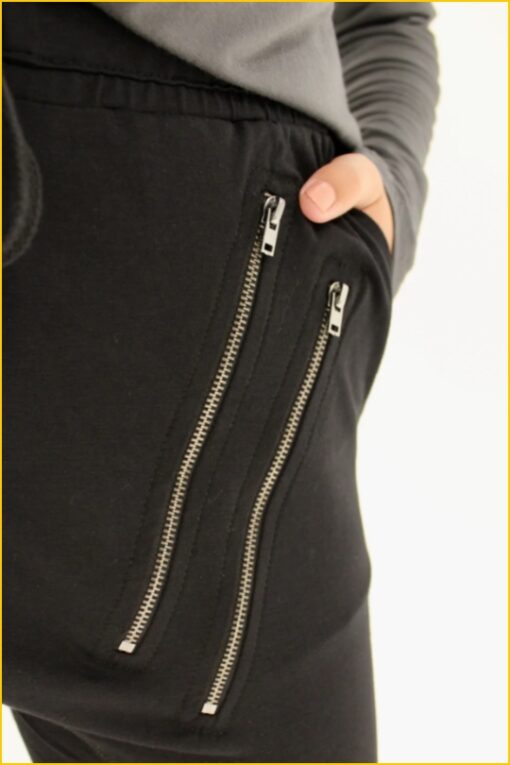 Comfy Copenhagen - Broek dubbele rits - COM220007 black - Afbeelding 2