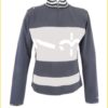 Trui streep - ZIP220027 zwart/sand