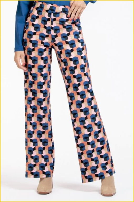 Marilon trousers - STU220068 big tiles multi color