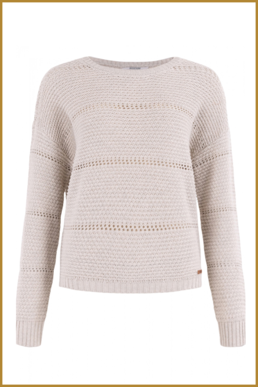 Moscow - Pullover Laparo - MOS230012 off-white melee solid - Afbeelding 2