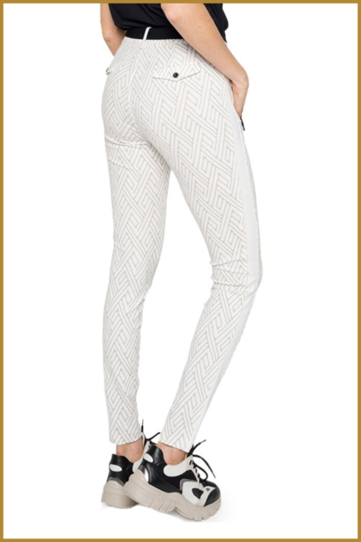 ZIP73 - Broek ritsjes print - ZIP230020 off-white/sand - Afbeelding 2
