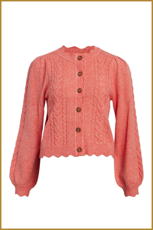 Object - Cardigan OBJRUTH - OBJ230025 hot coral